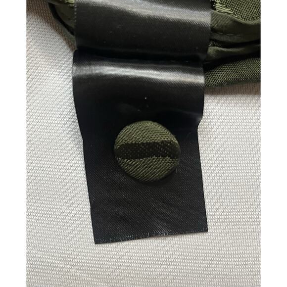 H&M Trend Khaki Green Silky Palm Leaf Print Kimono Long Jacket Sz M - Picture 10 of 10